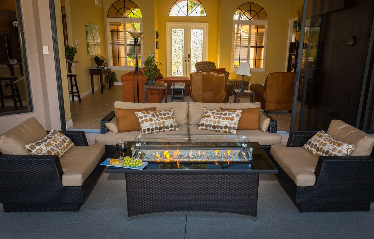 Outdoor Greatroom Balsam Montego Linear Gas Fire Pit Table
