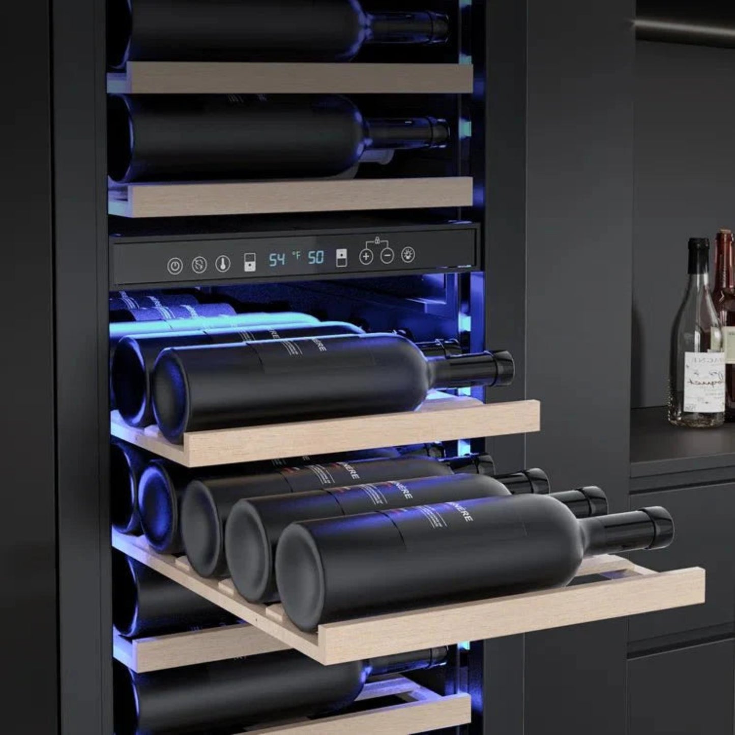 Kismile 17.72" 111 Bottles Dual Zone Built-in/Freestanding Wine Refrigerator