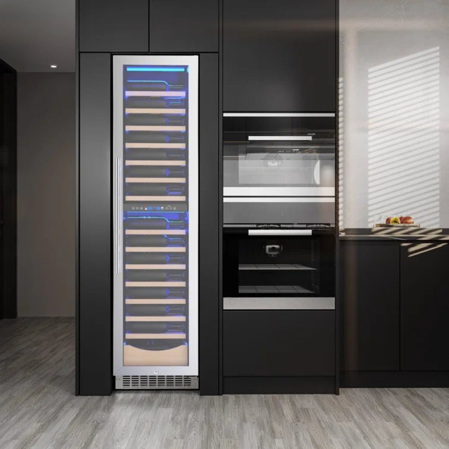 Kismile 17.72" 111 Bottles Dual Zone Built-in/Freestanding Wine Refrigerator