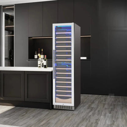 Kismile 17.72" 111 Bottles Dual Zone Built-in/Freestanding Wine Refrigerator