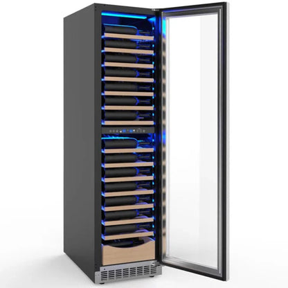 Kismile 17.72" 111 Bottles Dual Zone Built-in/Freestanding Wine Refrigerator