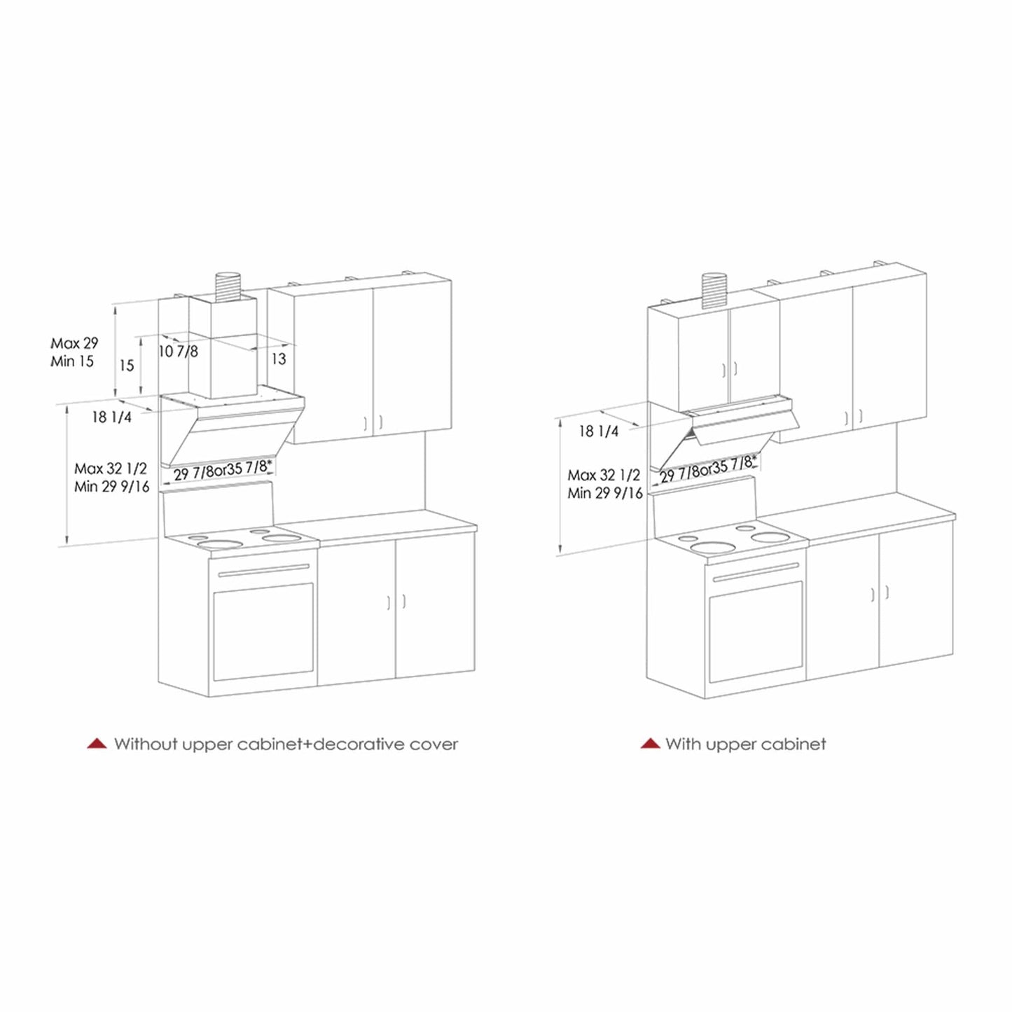 Fotile 30"/36" Under-Cabinet Wall Mount Classic Series