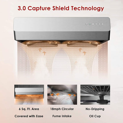Fotile Under-Cabinet Convertible Pixie Air Series 30"