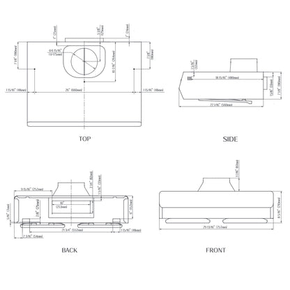 Fotile 30"/36" Under-Cabinet Convertible Pixie Air Series