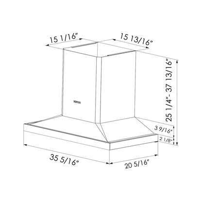 Fotile 36" Wall Mount Perimeter Vent Series