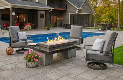 Outdoor Greatroom Uptown Black Linear Gas Fire Pit Table