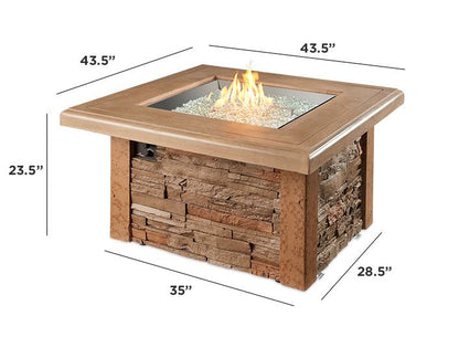 Outdoor Greatroom Sierra Square Gas Fire Pit Table
