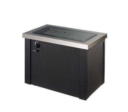 Outdoor Greatroom Stainless Steel Providence Rectangular Gas Fire Pit Table