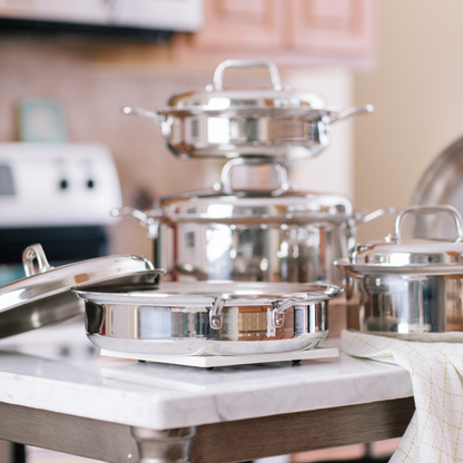 360 Cookware Home Chef 9 Piece Stainless Steel Cookware Set