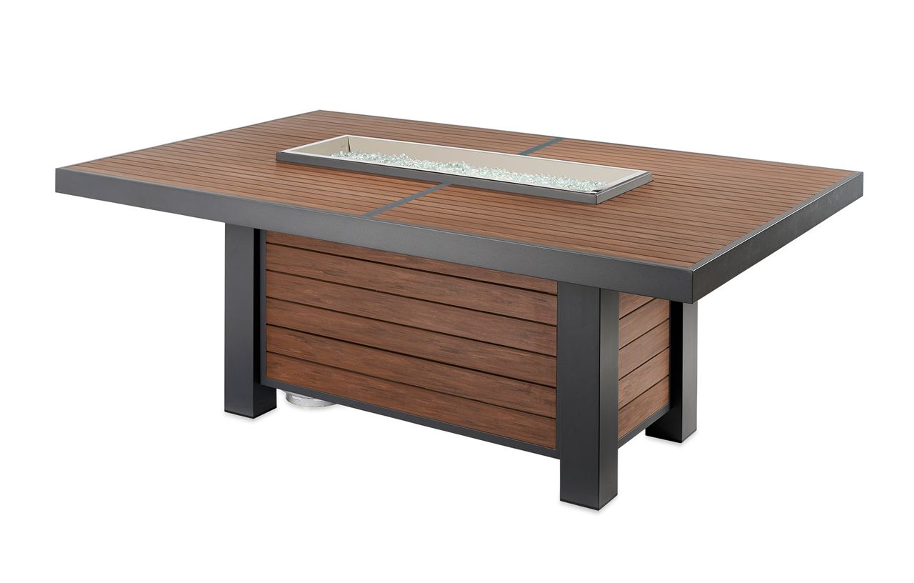 Outdoor Greatroom Kenwood Umber Brown Gas Fire Pit Table