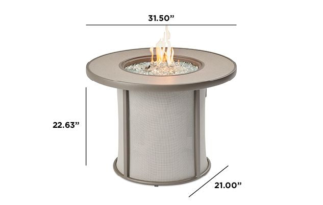 Outdoor Greatroom Stonefire Round Gas Fire Pit Table