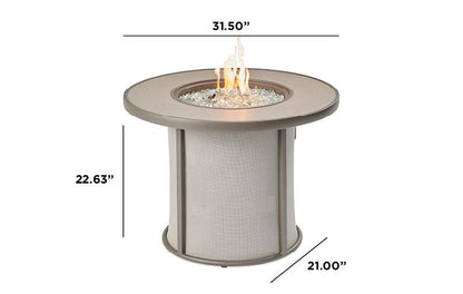 Outdoor Greatroom Stonefire Round Gas Fire Pit Table