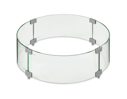Outdoor Greatroom Round Glass Wind Guard for 20" Burner: 24.125" x 7"