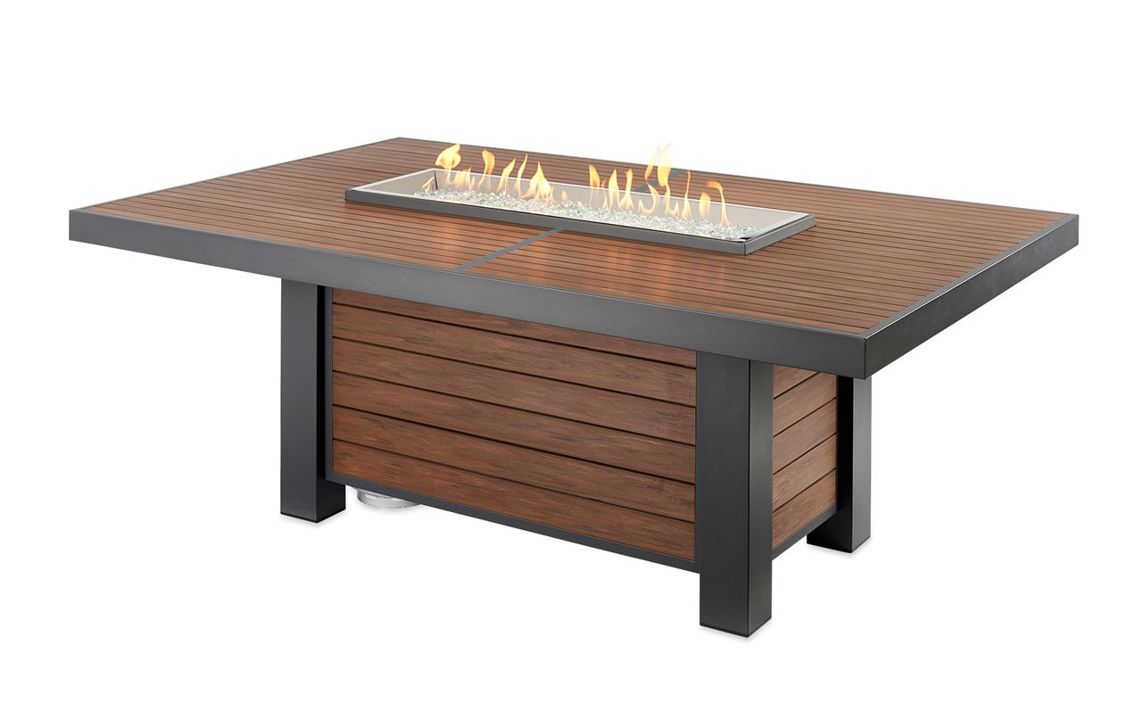 Outdoor Greatroom Kenwood Umber Brown Gas Fire Pit Table