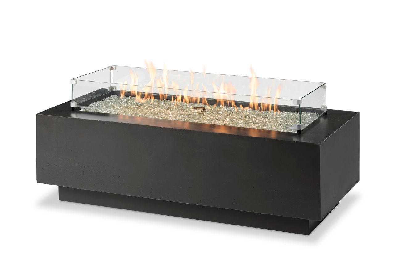 Outdoor Greatroom Cove 54" Linear Gas Fire Pit in Midnight Mist w/ Electronic Ignition (LP)
