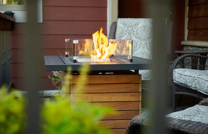 Outdoor Greatroom Darien Rectangular Gas Fire Pit Table with Aluminum Top