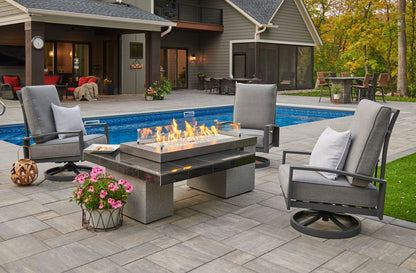 Outdoor Greatroom Uptown Black Linear Gas Fire Pit Table