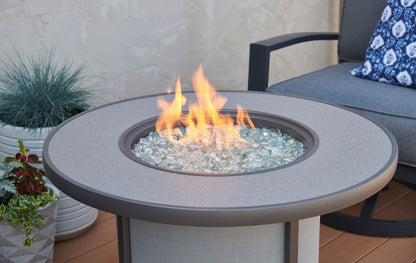 Outdoor Greatroom Stonefire Round Gas Fire Pit Table