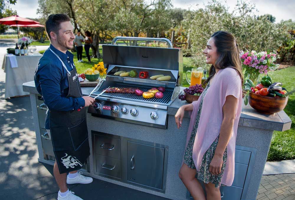 Bull Outdoor 30" Angus Drop In Grill w/light - 4 Burner / 75,000 BTU's