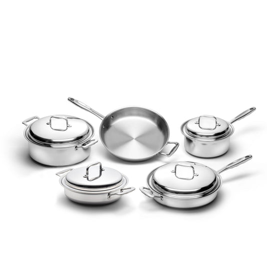 360 Cookware Home Chef 9 Piece Stainless Steel Cookware Set