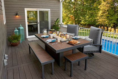 Outdoor Greatroom Kenwood Umber Brown Gas Fire Pit Table