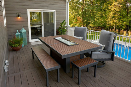 Outdoor Greatroom Kenwood Umber Brown Gas Fire Pit Table