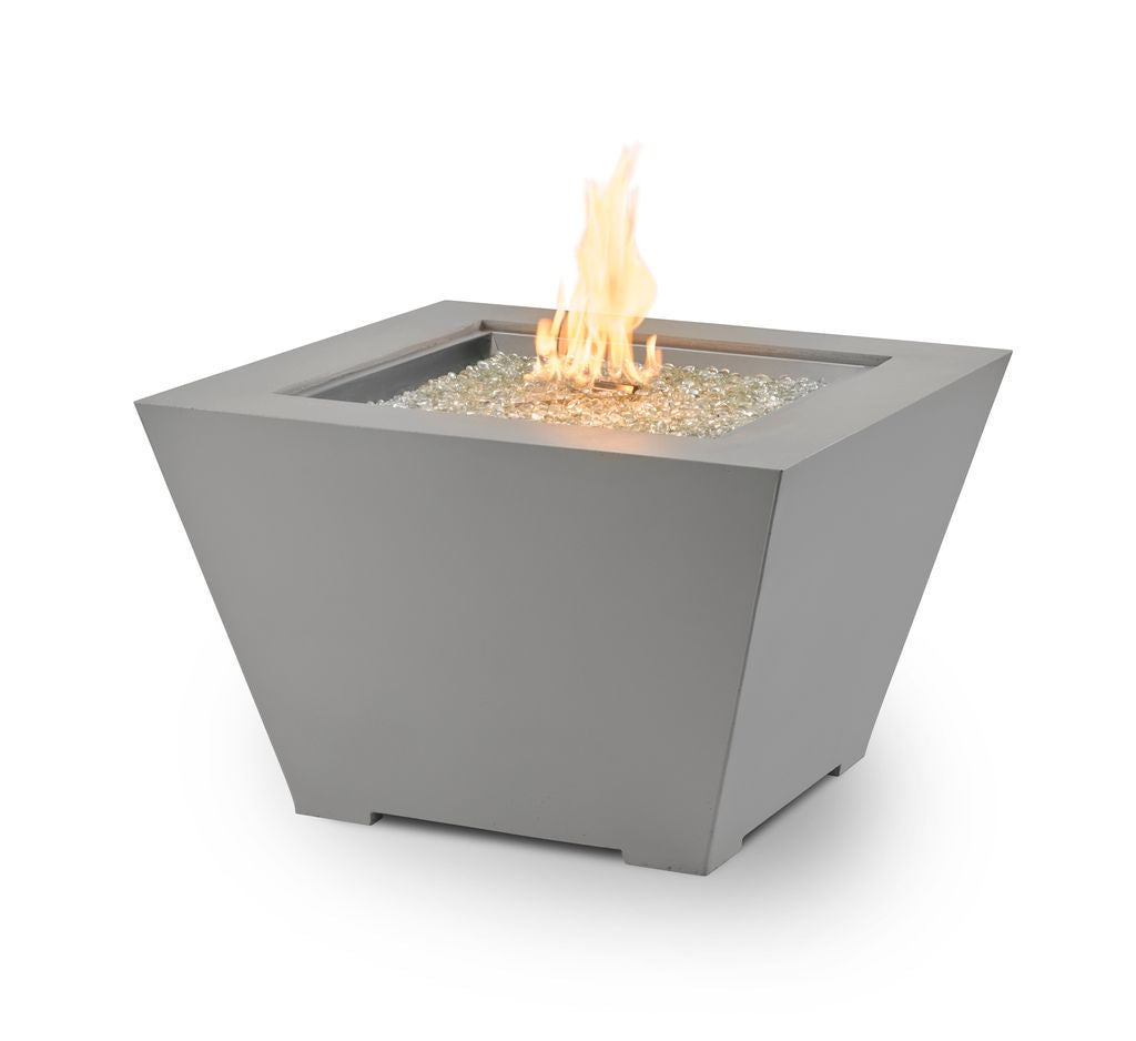 Outdoor Greatroom Cove 38" Trapezoid Gas Fire Pit in Natural Grey