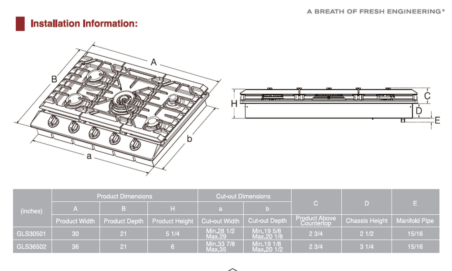 Fotile 30"/36" Stainless Steel Tri-Ring Gas Cooktop Series