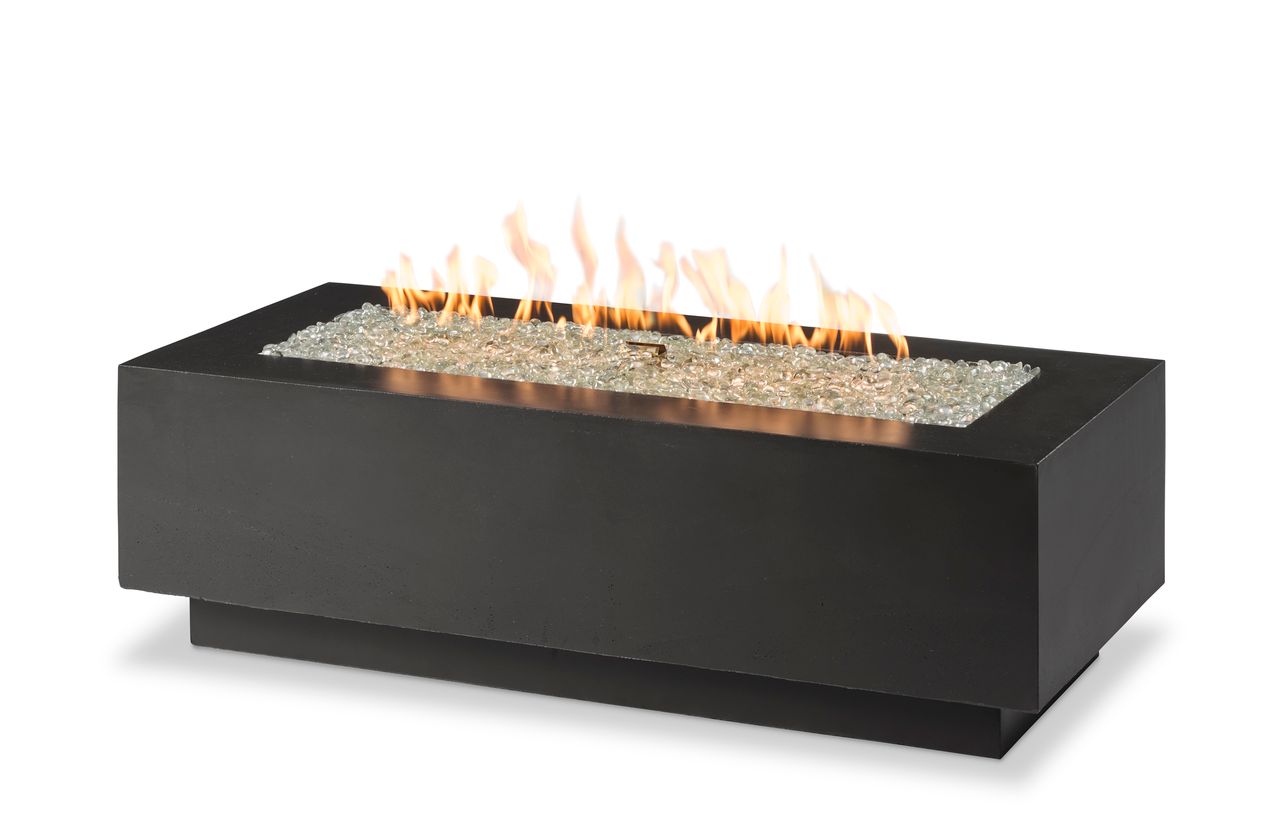 Outdoor Greatroom Cove 54" Linear Gas Fire Pit in Midnight Mist w/ Electronic Ignition (LP)