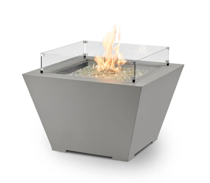 Outdoor Greatroom Cove 38" Trapezoid Gas Fire Pit in Natural Grey