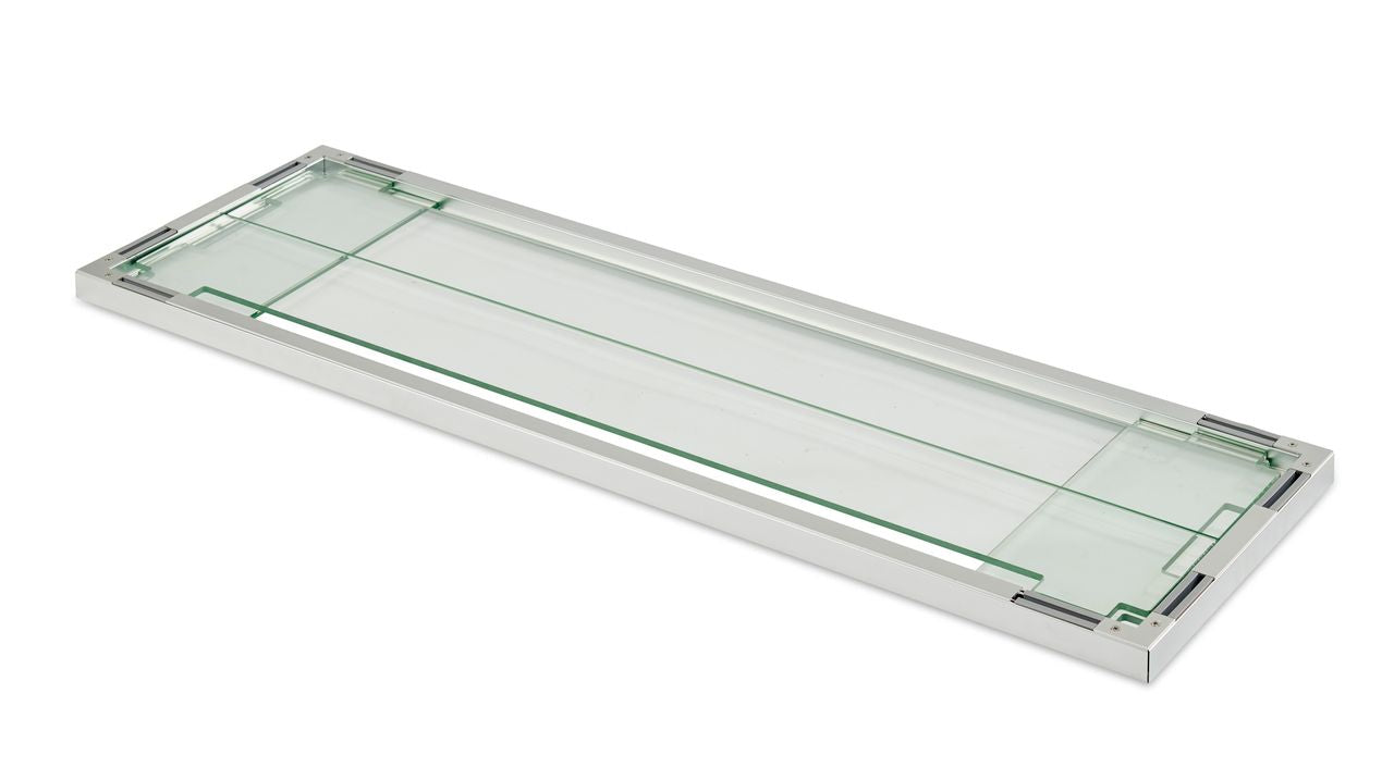 Outdoor Greatroom Linear Folding Glass Wind Guard for 12" x 42" Burner: 13.4" x 42.61" x 6.21"