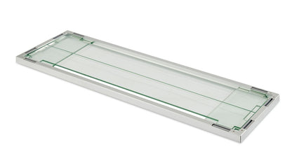 Outdoor Greatroom Linear Folding Glass Wind Guard for 12" x 42" Burner: 13.4" x 42.61" x 6.21"