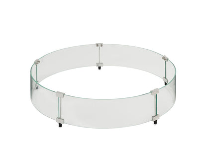 Outdoor Greatroom Round Glass Wind Guard for 30" Burner: 34.875" x 7"