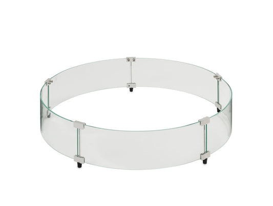 Outdoor Greatroom Round Glass Wind Guard for 30" Burner: 34.875" x 7"