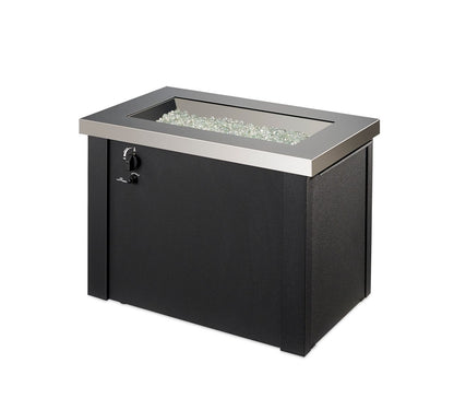 Outdoor Greatroom Stainless Steel Providence Rectangular Gas Fire Pit Table