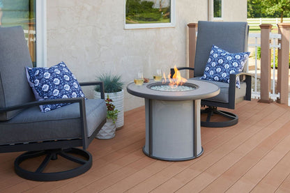 Outdoor Greatroom Stonefire Round Gas Fire Pit Table