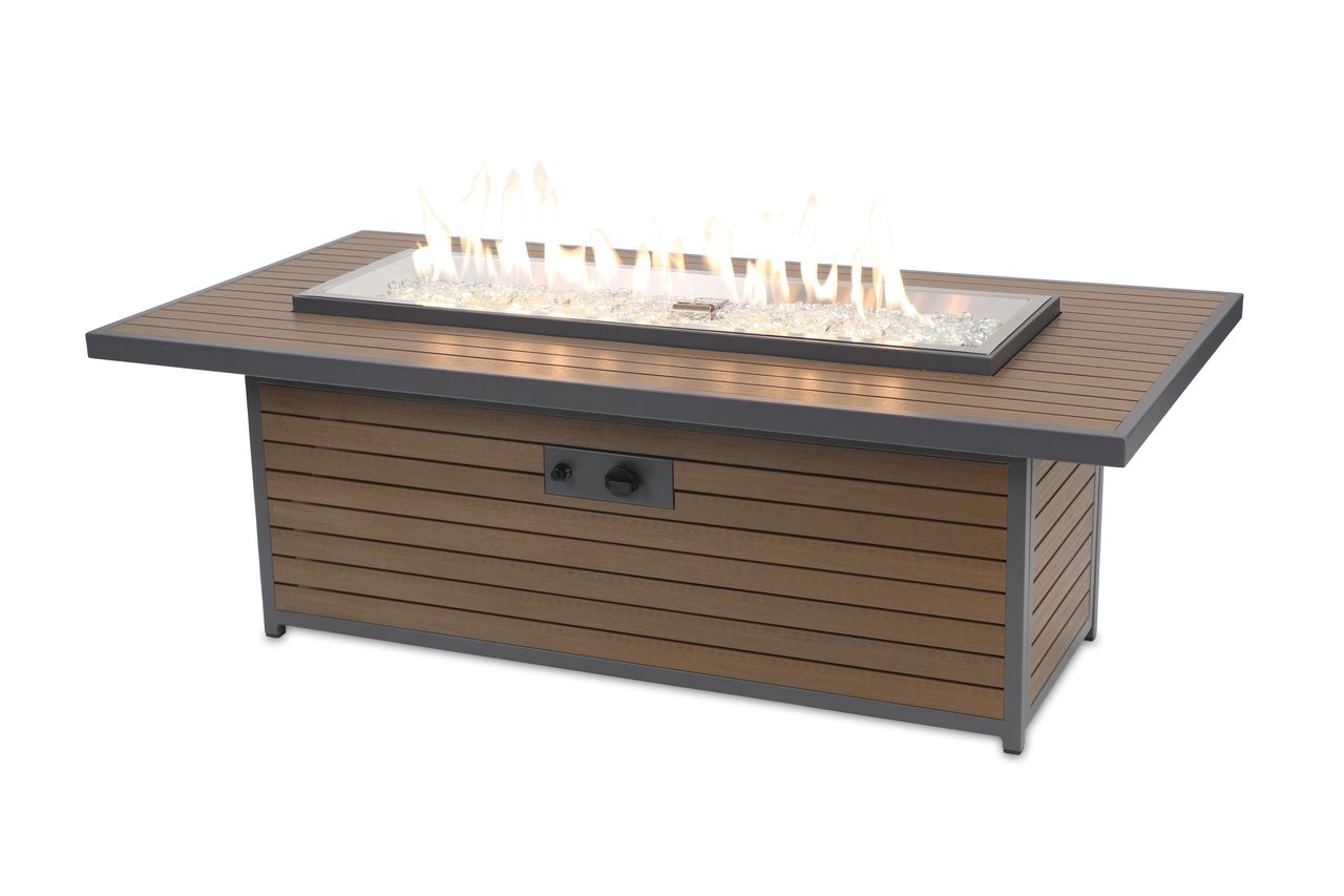 Outdoor Greatroom Kenwood Umber Brown Gas Fire Pit Table