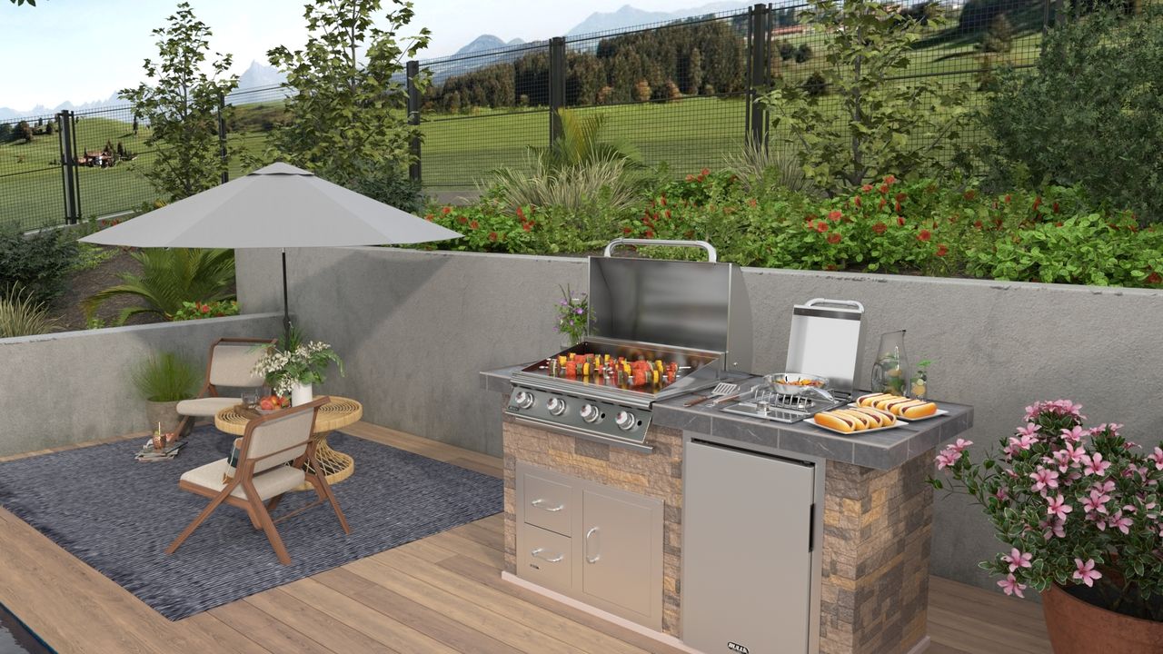 Bull Outdoor 30" Professional Griddle Drop In - 4 Burner / 60,000 BTU's