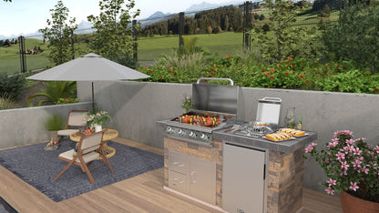 Bull Outdoor 30" Professional Griddle Drop In - 4 Burner / 60,000 BTU's