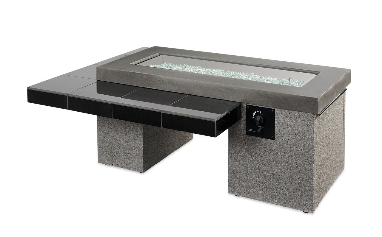 Outdoor Greatroom Uptown Black Linear Gas Fire Pit Table