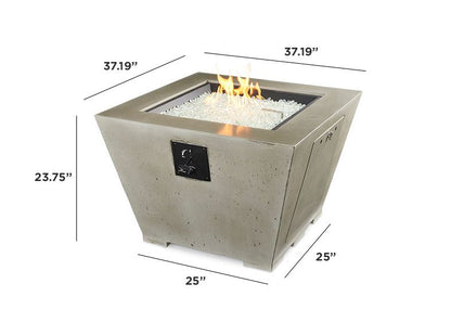 Outdoor Greatroom Cove 38" Trapezoid Gas Fire Pit in Natural Grey