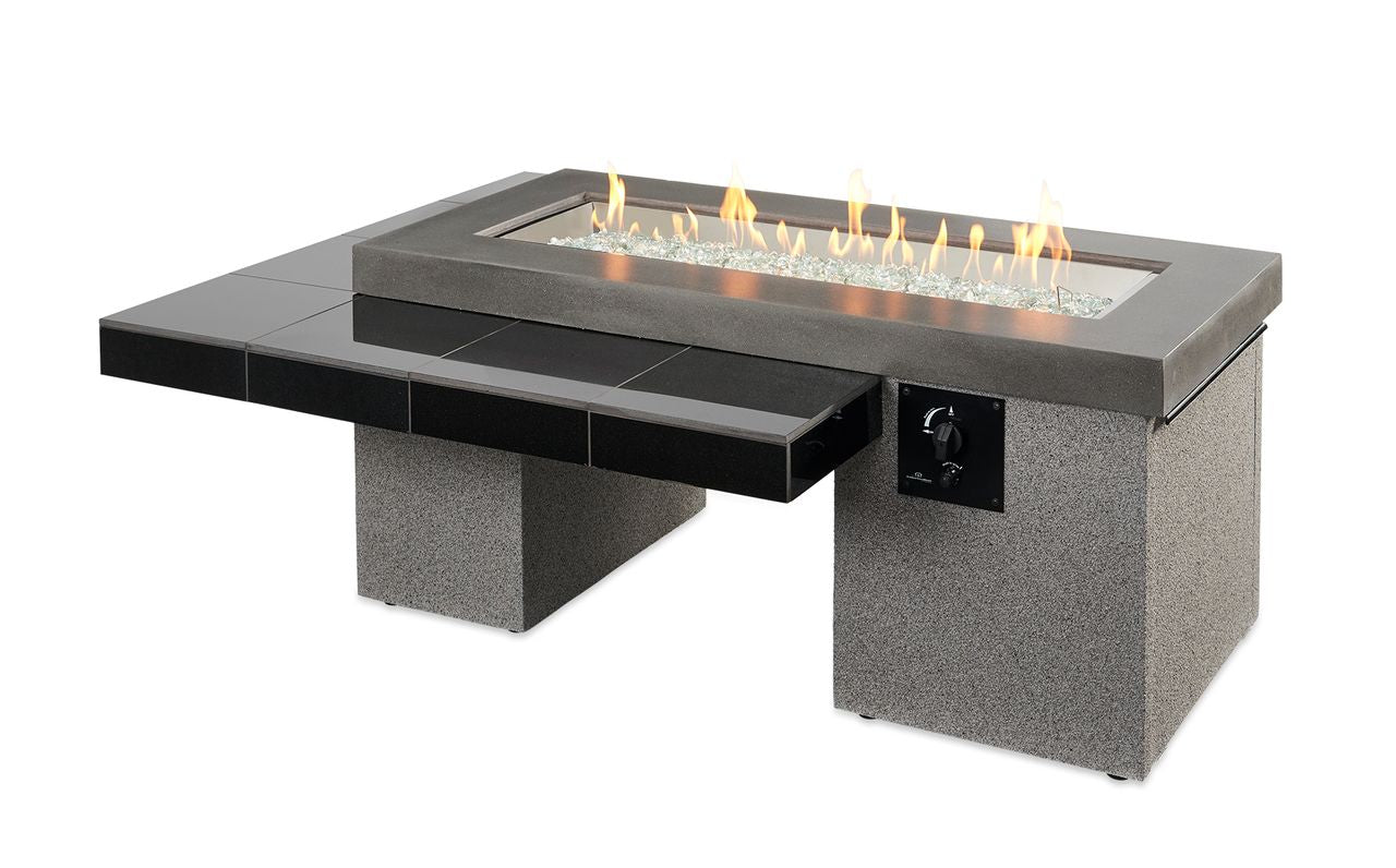 Outdoor Greatroom Uptown Black Linear Gas Fire Pit Table