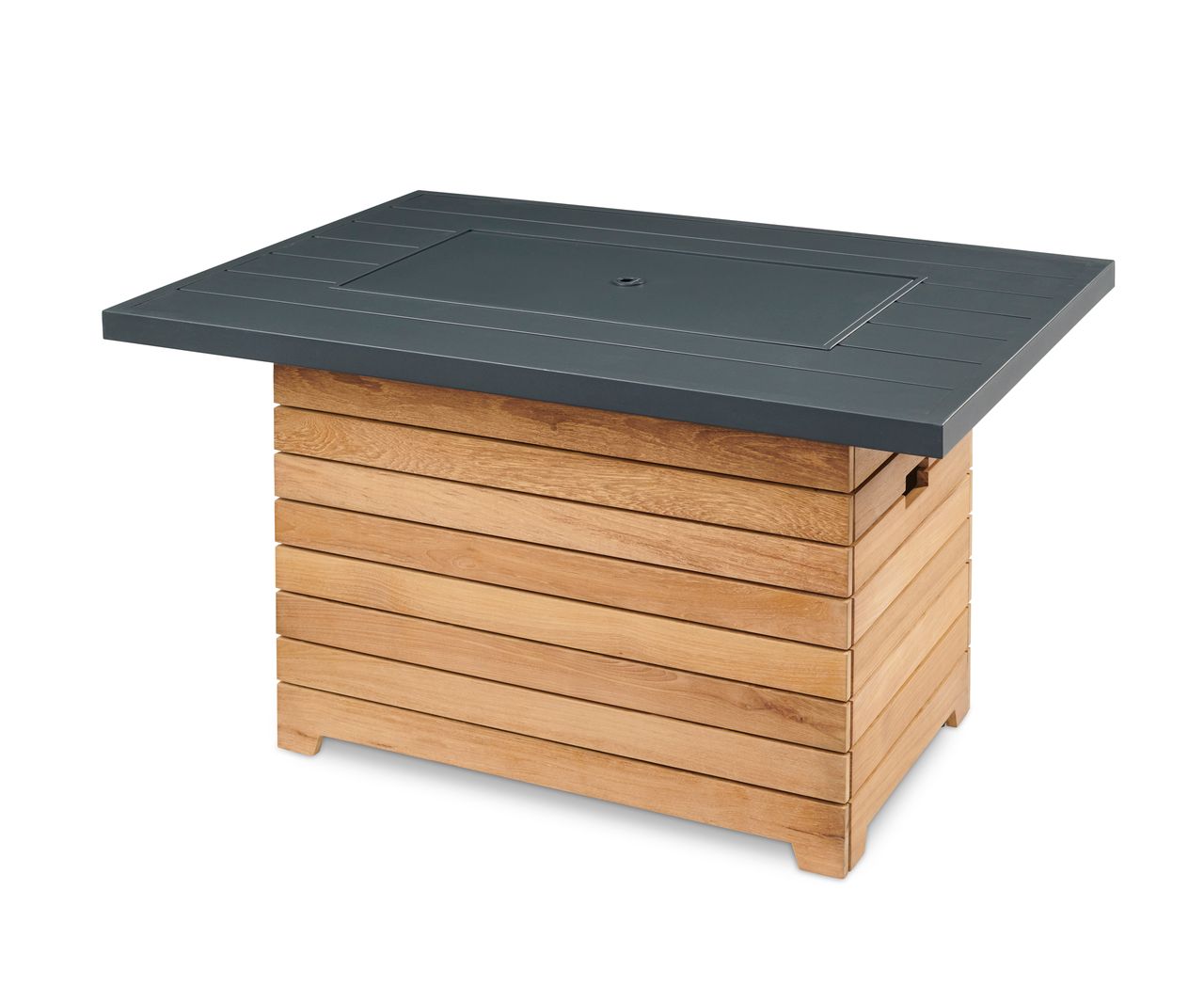 Outdoor Greatroom Darien Rectangular Gas Fire Pit Table with Aluminum Top