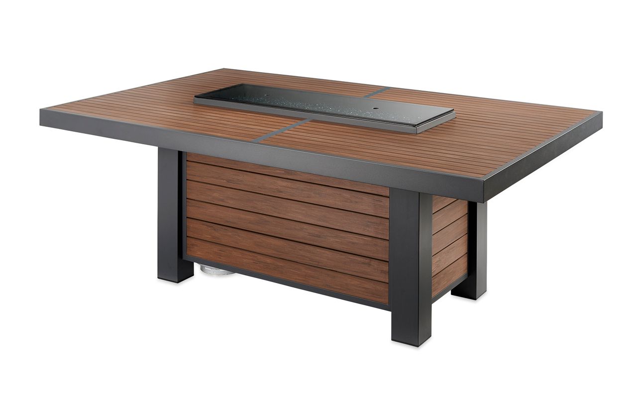 Outdoor Greatroom Kenwood Umber Brown Gas Fire Pit Table