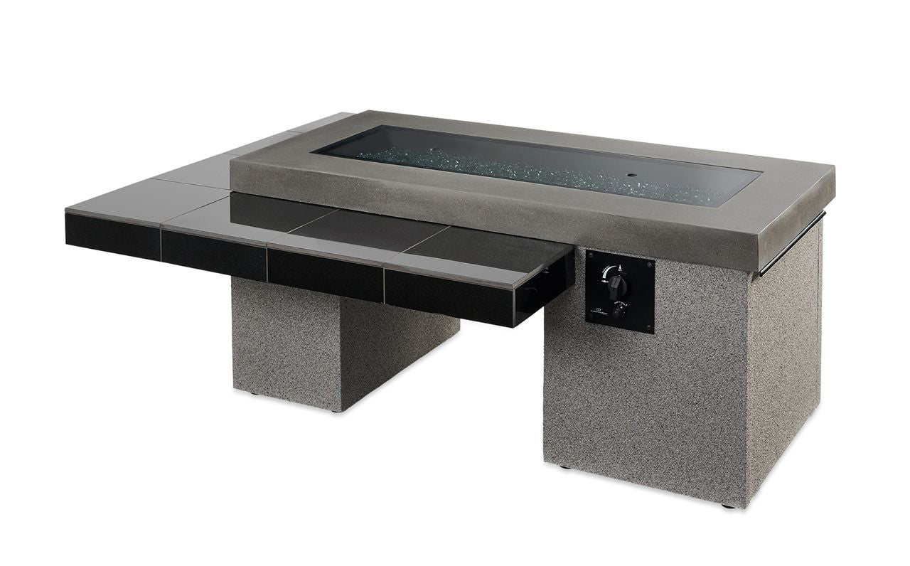 Outdoor Greatroom Uptown Black Linear Gas Fire Pit Table