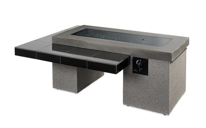 Outdoor Greatroom Uptown Black Linear Gas Fire Pit Table