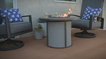 Outdoor Greatroom Stonefire Round Gas Fire Pit Table