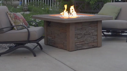 Outdoor Greatroom Sierra Square Gas Fire Pit Table