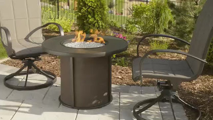 Outdoor Greatroom Stonefire Round Gas Fire Pit Table