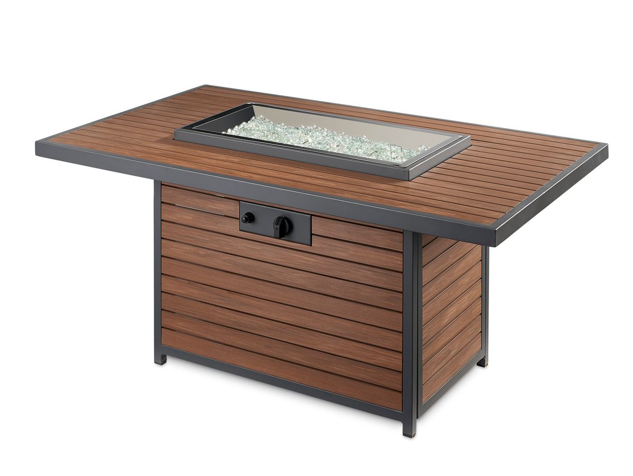 Outdoor Greatroom Kenwood Umber Brown Gas Fire Pit Table